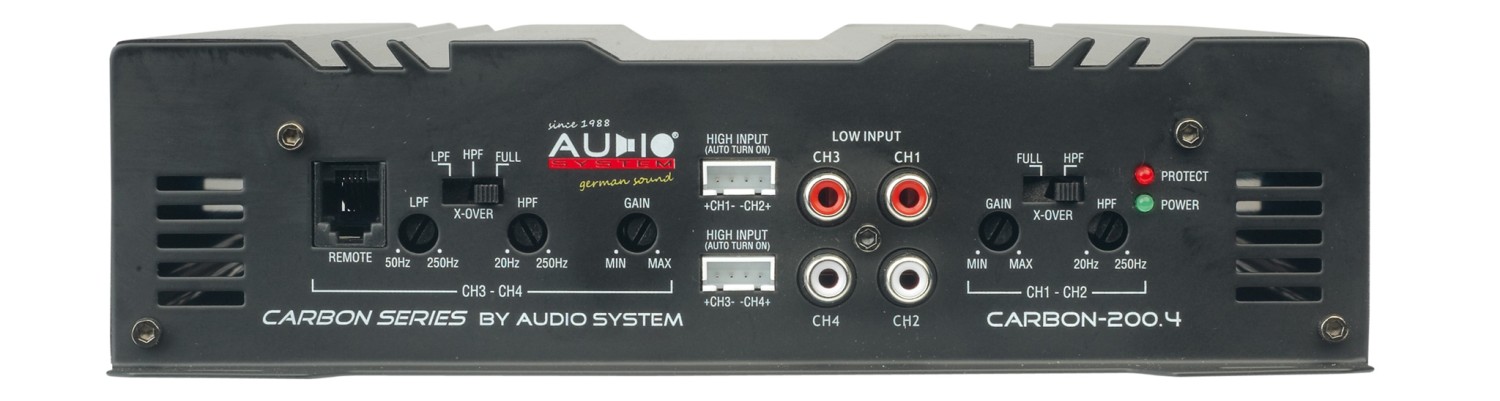Vier Kanäle, aber günstig: Audio System Carbon-200.4, Bild 3 Car Hifi Endstufe 4-Kanal Audio System Carbon-200.4 im Test, Bild 3