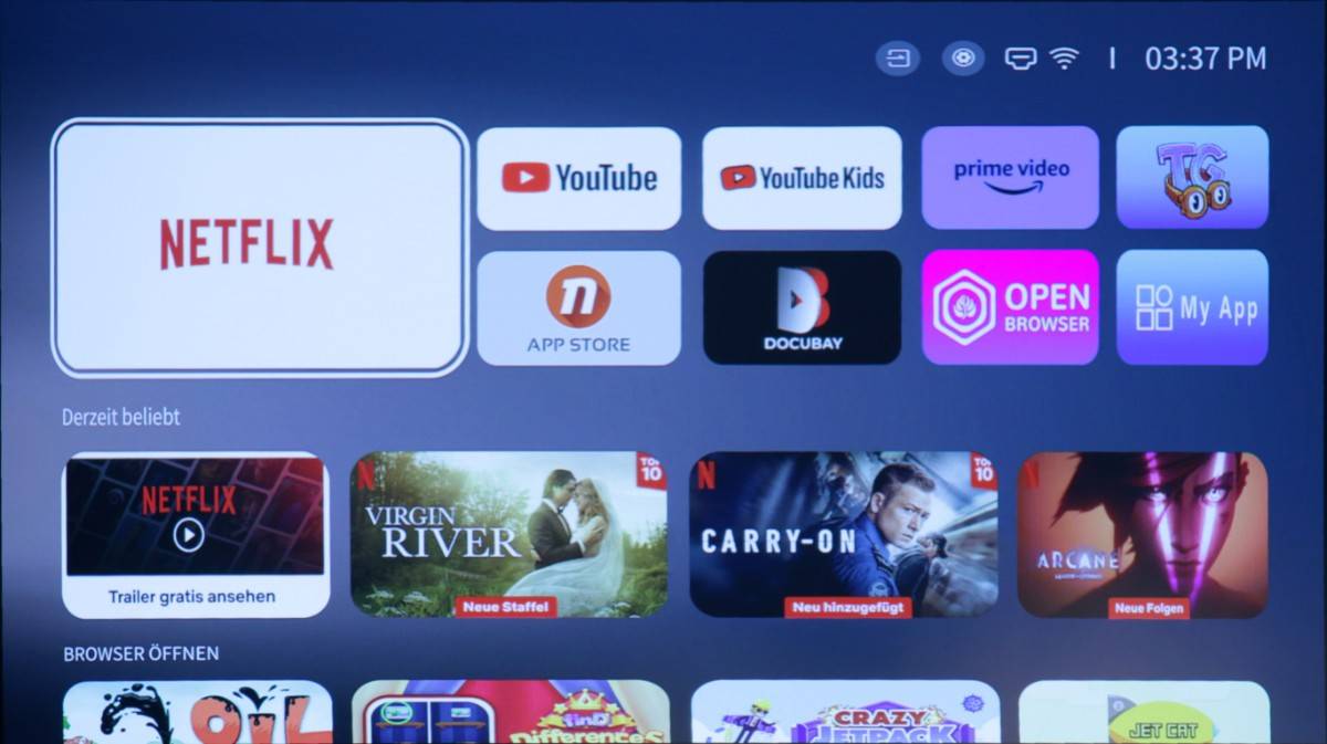 Mini-Beamer mit Smart TV: Loewe We. BEAM, Bild 6 Beamer Loewe We. BEAM im Test, Bild 6